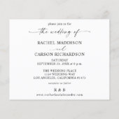 Budget Foto en kalligrafie 3B Horizontal W Wedding Flyer (Achterkant)