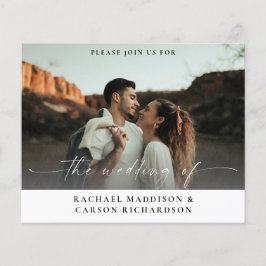 Budget Foto en kalligrafie 3B Horizontal W Wedding Flyer