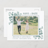 Budget Foto Eucalyptus Botanical Save the Date (Voorkant / Achterkant)
