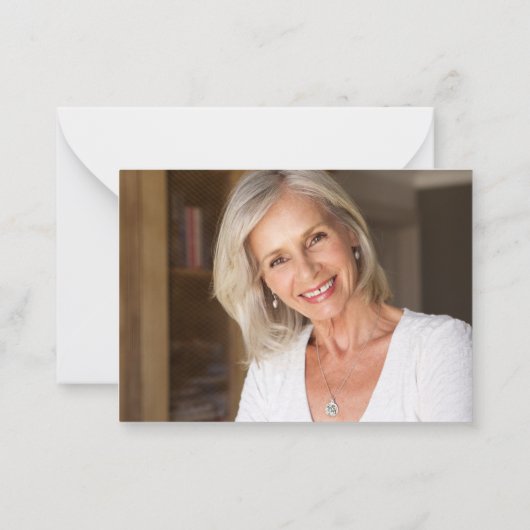 BUDGET Foto Eucalyptus Funeral Dank je wel Notitiekaartje (Achterkant)