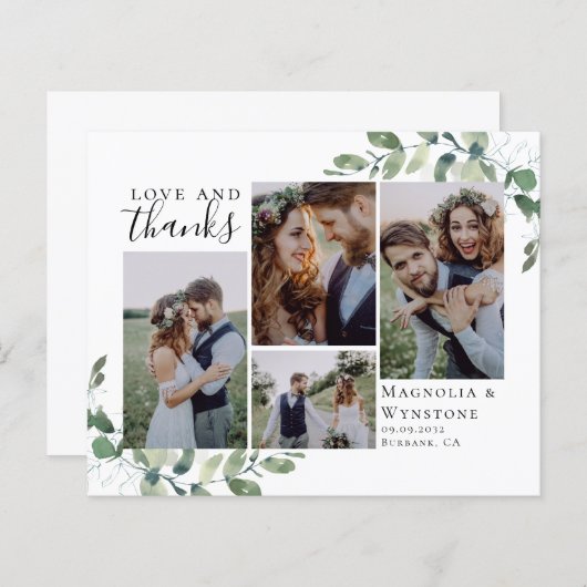 Budget Foto Eucalyptus Weddenschap Hartelijk dank (Voorkant / Achterkant)