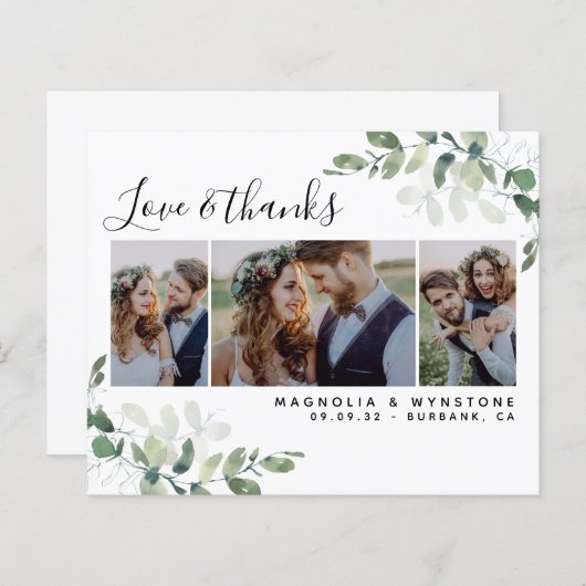 Budget Foto Eucalyptus Weddenschap Hartelijk dank (Voorkant / Achterkant)