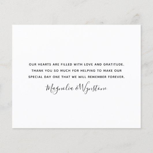 Budget Foto Eucalyptus Weddenschap Hartelijk dank (Achterkant)