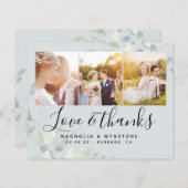 Budget Foto Eucalyptus Weddenschap Hartelijk dank (Voorkant / Achterkant)