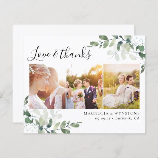 Budget Foto Eucalyptus Weddenschap Hartelijk dank (Voorkant / Achterkant)