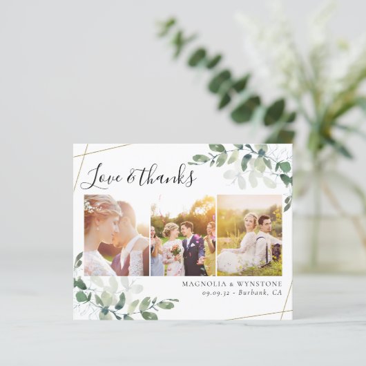 Budget Foto Eucalyptus Weddenschap Hartelijk dank (Staand voorkant)