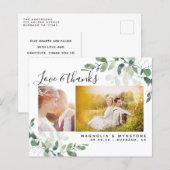 Budget Foto Eucalyptus Wedding Dank u Briefkaart (Voorkant / Achterkant)