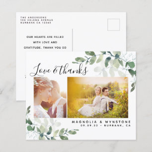 Budget Foto Eucalyptus Wedding Dank u Briefkaart