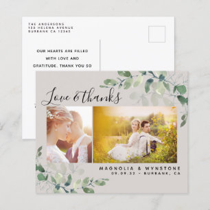 Budget Foto Eucalyptus Wedding Dank u Briefkaart
