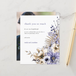 Budget Foto Florals Lila Weddenschap Bedankt