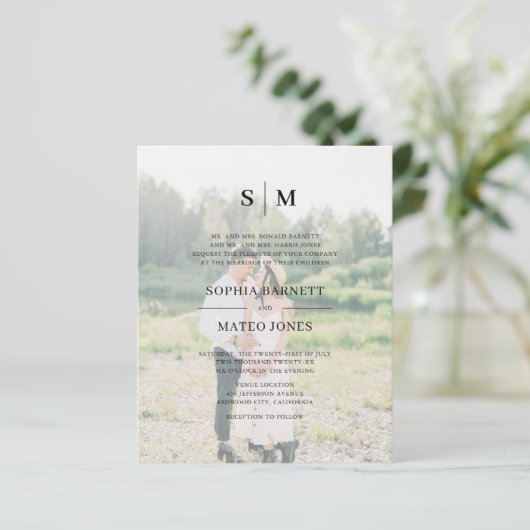 Budget Foto Formele Elegante QR Code Trouwen (Staand voorkant)