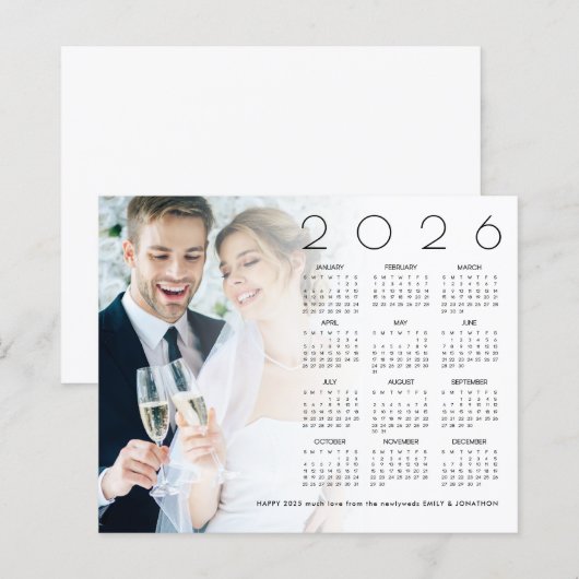 Budget Foto Gelukkig Nieuwjaar 2026 Kalender Jongg (Voorkant / Achterkant)
