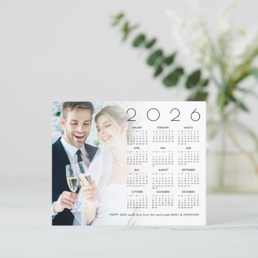 Budget Foto Gelukkig Nieuwjaar 2026 Kalender Jongg (Staand voorkant)