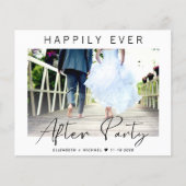 Budget foto gelukkig ooit na bruiloft uitnodiging (Voorkant)