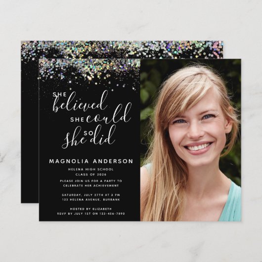 BUDGET Foto Glitter Afstuderen Invision (Voorkant / Achterkant)