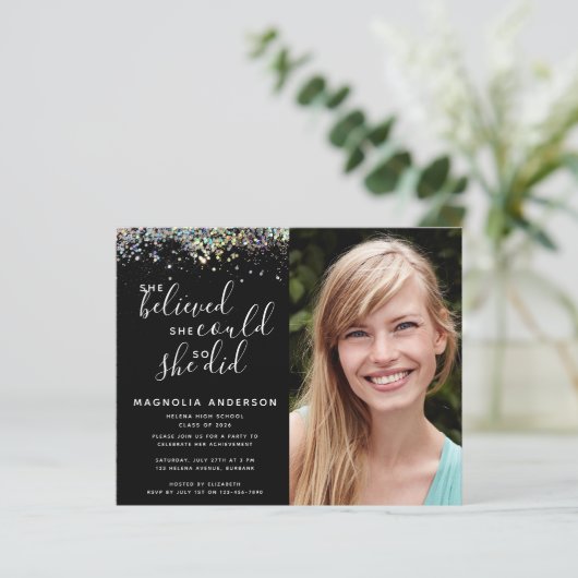 BUDGET Foto Glitter Afstuderen Invision (Staand voorkant)