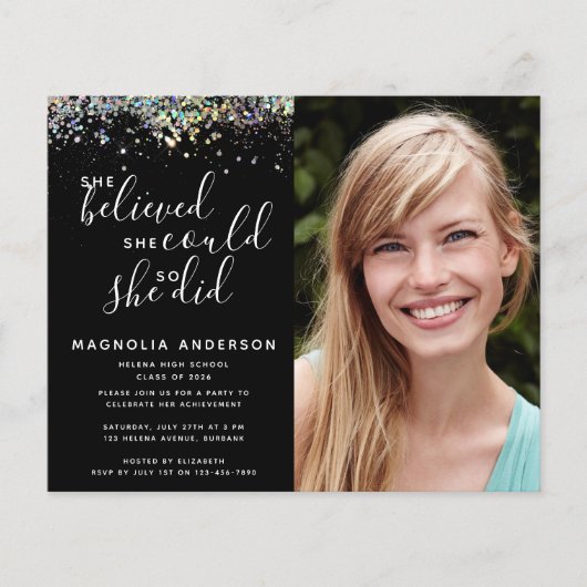 BUDGET Foto Glitter Afstuderen Invision (Voorkant)