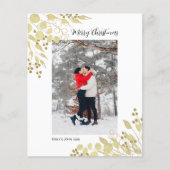 Budget Foto Gold Eucalyptus Merry-kerstkaart (Voorkant)