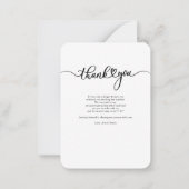Budget Foto Gold Hand-Lettered Wedding Hartelijk d Notitiekaartje (Achterkant)