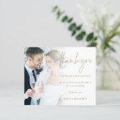 Budget Foto Gold Script Weddenschap Hartelijk dank (Staand voorkant)