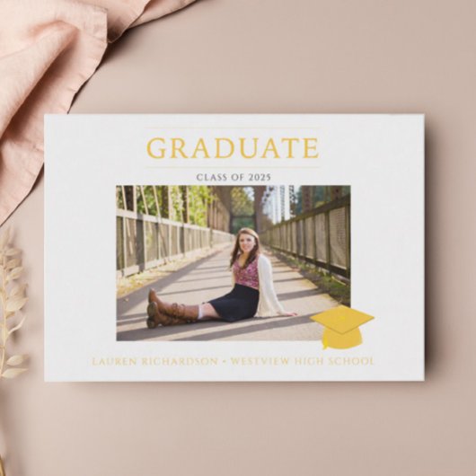 Budget Foto Goud Afstudeerfeest Kaart