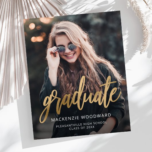 Budget Foto Gouden Script Afstudeeraankondiging