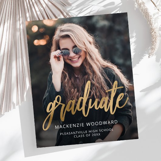 Budget Foto Gouden Script Afstudeeraankondiging