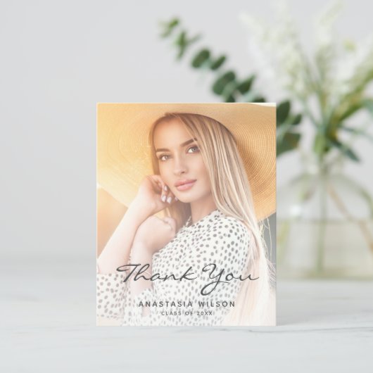 Budget Foto grijs script Afstuderen - Hartelijk da (Staand voorkant)