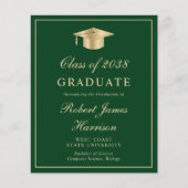 Budget Foto Groen Goud Afstudeerfeest Uitnodigen (Voorkant)