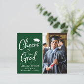Budget Foto Groene Afstuderen Aankondiging (Staand voorkant)