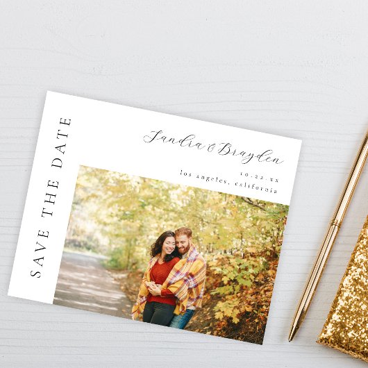 Budget Foto H MOD Eenvoudig De datum opslaan Flyer