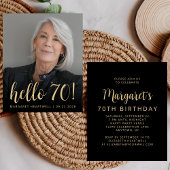 Budget Foto Hallo 70 Verjaardagsfeest Uitnodiging