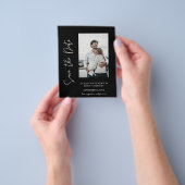 Budget Foto Hand Typography Save the Date Flyer (Hand)