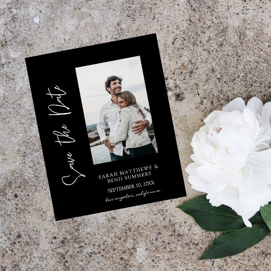 Budget Foto Hand Typography Save the Date Flyer