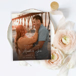 Budget Foto - Handschrift Verticaal Save the Date<br><div class="desc">Chic & Unique, U bent de functie in uw leuke en moderne Chic Stijlvolle Mod Photo Save the Dates. Bespaar geld op formele uitnodigingen met deze kleinere uitnodiging met een optie voor enveloppen. Het is de meest unieke Save the Date die je kunt krijgen, een gemaakt van je foto! **...</div>