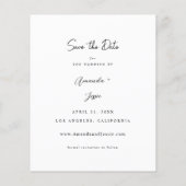 Budget Foto - Handschrift Verticaal Save the Date (Achterkant)