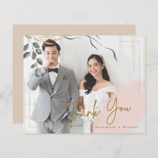 BUDGET FOTO Hartelijk dank - CHEAP Moderne Simple (Voorkant / Achterkant)