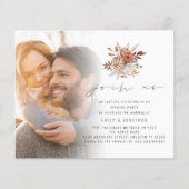 Budget Foto Herfst Florals Evening Wedding Invite (Voorkant)