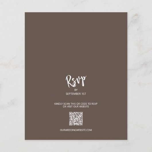 Budget Foto Herfst in Love Brown All in One Uitnod (Achterkant)