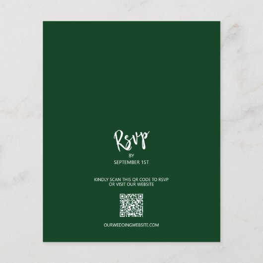 Budget Foto Herfst in Love Green All in One Uitnod (Achterkant)