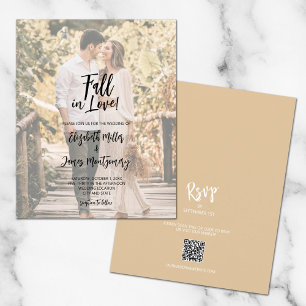 Budget Foto Herfst in Love Wedding Invitting