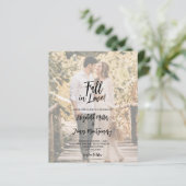Budget Foto Herfst in Love Wedding Invitting (Staand voorkant)
