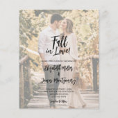 Budget Foto Herfst in Love Wedding Invitting (Voorkant)