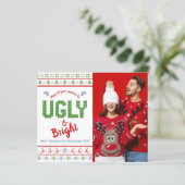 Budget Foto Holiday Ugly Sweater Red Green Kaart (Staand voorkant)
