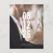 Budget Foto Huwelijk Save the Date Aankondigingskaart (Voorkant)