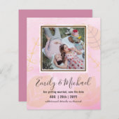 BUDGET FOTO Huwelijk SAVE THE DATES Boho Abstract (Voorkant / Achterkant)