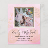BUDGET FOTO Huwelijk SAVE THE DATES Boho Abstract (Voorkant)