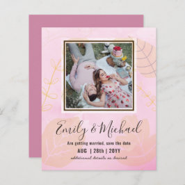 BUDGET FOTO Huwelijk SAVE THE DATES Boho Abstract