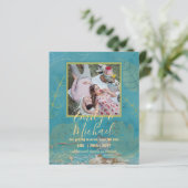 BUDGET FOTO Huwelijk SAVE THE DATES Boho Abstract (Staand voorkant)