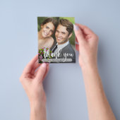 Budget Foto Huwelijks Dankkaart Flyer (Hand)
